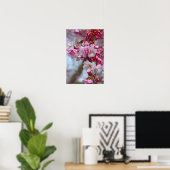 Roze kersbloesems poster (Thuiskantoor)