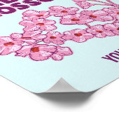 Roze kersbloesems poster (Hoek)