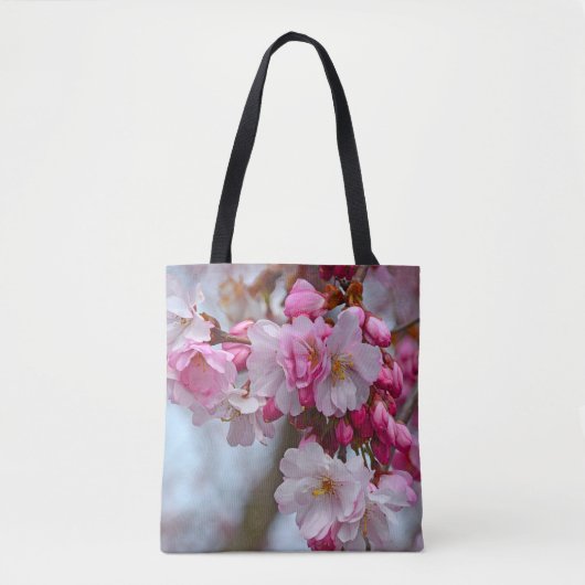 Roze kersbloesems tote bag (Voorkant)