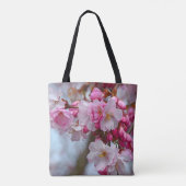 Roze kersbloesems tote bag (Achterkant)