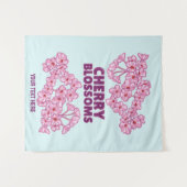 Roze kersbloesems wandkleed (Voorkant (horizontaal))