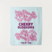 Roze kersbloesems wandkleed (Voorkant)