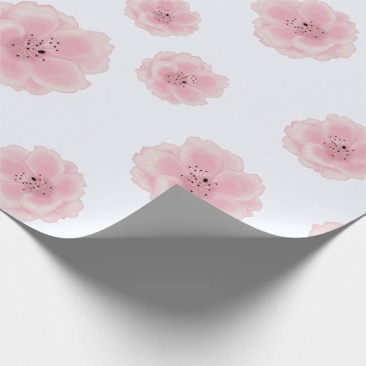 Roze kersen bloemen. Naadloos patroon. Sakura Cadeaupapier (Hoek)