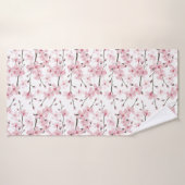 Roze kersen bloesem badhanddoek (Badhanddoek)