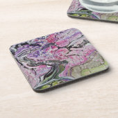 Roze kersen bloesem bier onderzetter (Linkerzijde)