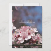  roze kersen bloesem bruiloft uitnodiging (Achterkant)
