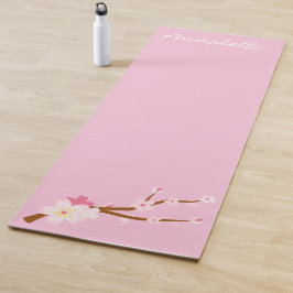 Roze kersen bloesem levendige energiekunst yogamat