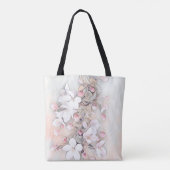 roze kersen bloesem tekening Monogram Tote Bag (Achterkant)