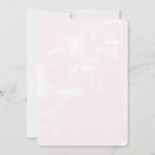 roze kersen bloesems bruiloft kaart (Achterkant)