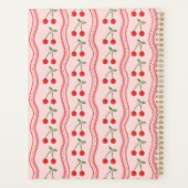 Roze Kersen met Golf Strepen Planner (Achterkant)