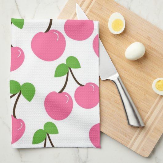 Roze kersen Microfiber keukenhanddoeken (Quarter Fold)