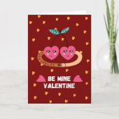 Roze Kersen Mijne Valentijnsdag Foto Op Maat Kaart (Voorkant)