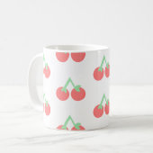 Roze Kersen Patroon Koffiemok (Voorkant links)