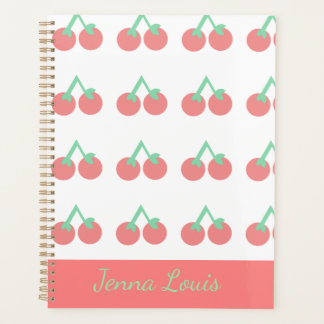 Roze Kersen Patroon  Planner