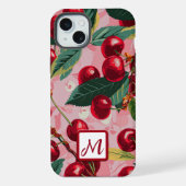 roze kersen Pop Monogram iPhone Hoesje (Achterkant)
