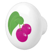 Roze kersen, roze kersen, zoete kers, vruchten keramische knop (Rechts)