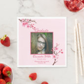 Roze Kersenbloesem Afstudeerfeest   Servet (Insitu)