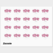 Roze Kersenbloesem Arrangement Schets Ontwerp Hart Sticker (Vel)