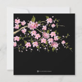 Roze Kersenbloesem Baby Shower Kaart (Achterkant)