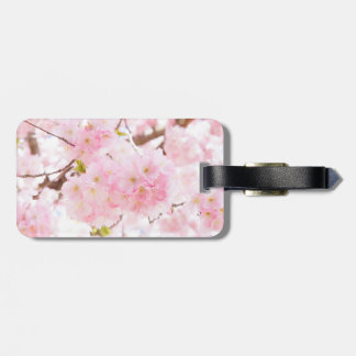 Roze kersenbloesem bagagelabel