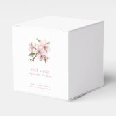 Roze kersenbloesem bedankdoosjes (Voorkant Zijde)