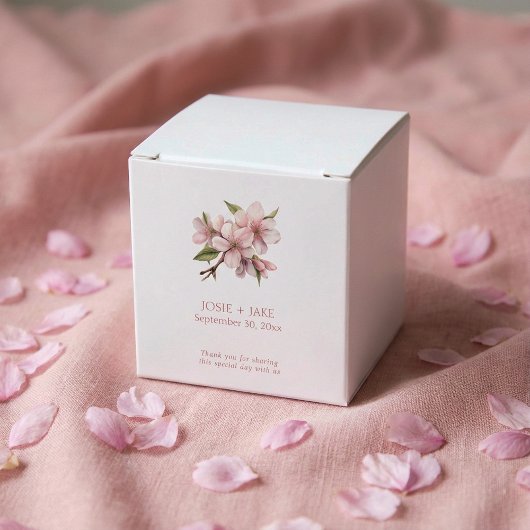 Roze kersenbloesem bedankdoosjes