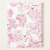 Roze kersenbloesem bloem aquarel schilderij planner (Achterkant)