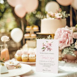 Roze Kersenbloesem bloem Tafel dank u Kaart<br><div class="desc">Deze elegante huwelijksreceptie bedankkaart is ontworpen om op elke tafel te worden geplaatst, waarmee de oprechte waardering van het paar voor de gasten wordt uitgedrukt voor het bijwonen van hun speciale dag. Met een delicate roze bloesem tak en een mix van moderne kalligrafie en klassieke serif lettertypen, het brengt prachtig...</div>