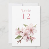 Roze kersenbloesem bloem Tafelnummer tafelteken (Voorkant)