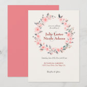 Roze Kersenbloesem Bloemen Bloemen Douche Trouwen Kaart (Voorkant / Achterkant)