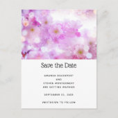 Roze Kersenbloesem Bloemen Foto Aankondigingskaart (Voorkant)