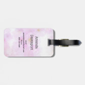 Roze Kersenbloesem Bloemen Foto Bagagelabel (Achterkant horizontaal)
