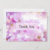 Roze Kersenbloesem Bloemen Foto Bedankkaart (Voorkant)