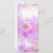 Roze Kersenbloesem Bloemen Foto Kaart (Achterkant)