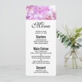 Roze Kersenbloesem Bloemen Foto Kaart (Staand voorkant)