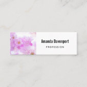 Roze Kersenbloesem Bloemen Foto Mini Visitekaartje (Voorkant)