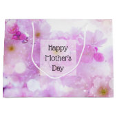 Roze Kersenbloesem Bloemen Foto Moederdag Groot Cadeauzakje (Voorkant)