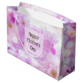 Roze Kersenbloesem Bloemen Foto Moederdag Groot Cadeauzakje (Achterkant Gekanteld)