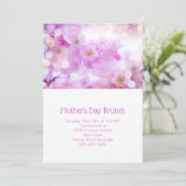 Roze Kersenbloesem Bloemen Foto Moederdag Kaart (Staand voorkant)