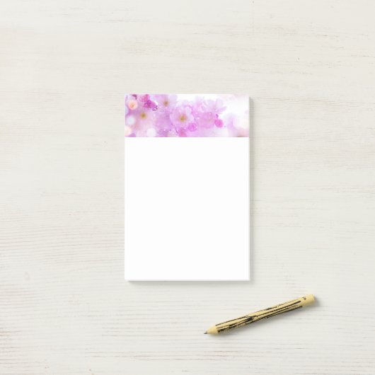 Roze Kersenbloesem Bloemen Foto Post-it® Notes (Op bureau)