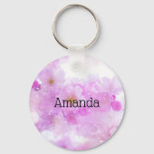 Roze Kersenbloesem Bloemen Foto Sleutelhanger (Achterkant)