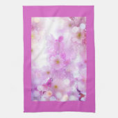 Roze Kersenbloesem Bloemen Foto Theedoek (Verticaal)