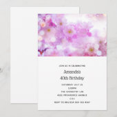 Roze Kersenbloesem Bloemen Foto Verjaardag Kaart (Voorkant / Achterkant)