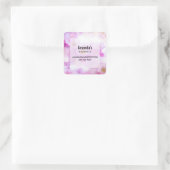 Roze Kersenbloesem Bloemen Fotobedrijf Vierkante Sticker (Tas)