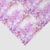 Roze Kersenbloesem Bloemen Fotopatroon Tissuepapier (Detail)