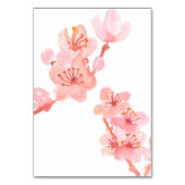 Roze kersenbloesem bloemen trouwtafel nummer kaart (Achterkant)