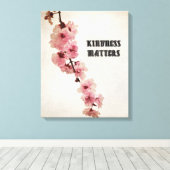 Roze Kersenbloesem Bloemen Vriendelijkheid Canvas Afdruk (Insitu (Houten vloer))