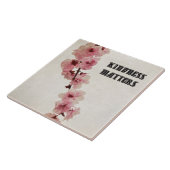 Roze Kersenbloesem Bloemen Vriendelijkheid Tegeltje (Zijkant)