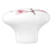  Roze Kersenbloesem Bloemenliefde Keramische Knop (Zijkant)