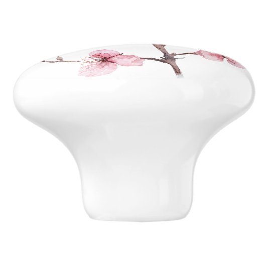  Roze Kersenbloesem Bloemenliefde Keramische Knop (Zijkant)